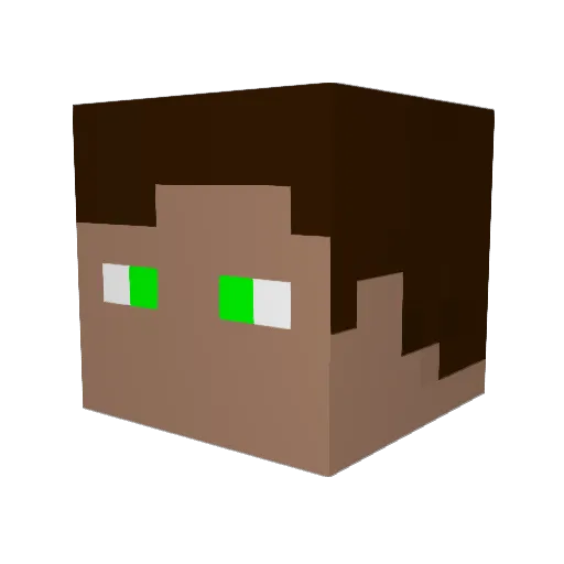 kaskt Minecraft avatar head, 3D render