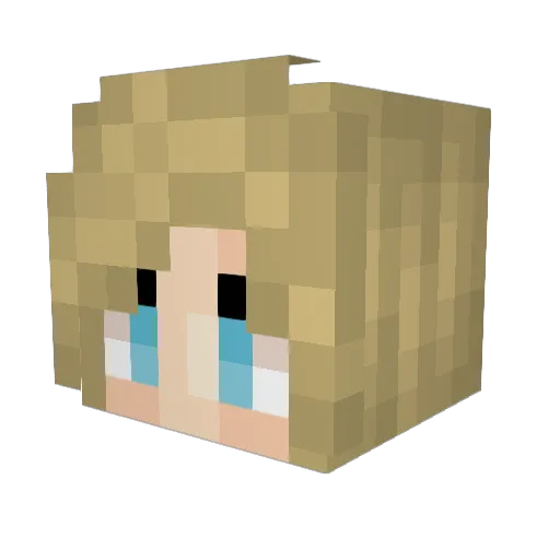 kasliopana Minecraft avatar head, 3D render