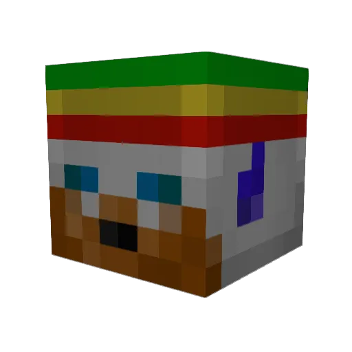 kasnic Minecraft avatar head, 3D render