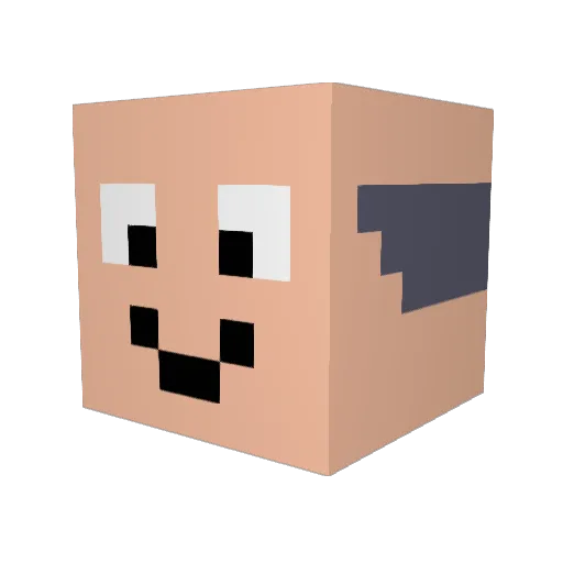 kasperdikkezak Minecraft avatar head, 3D render