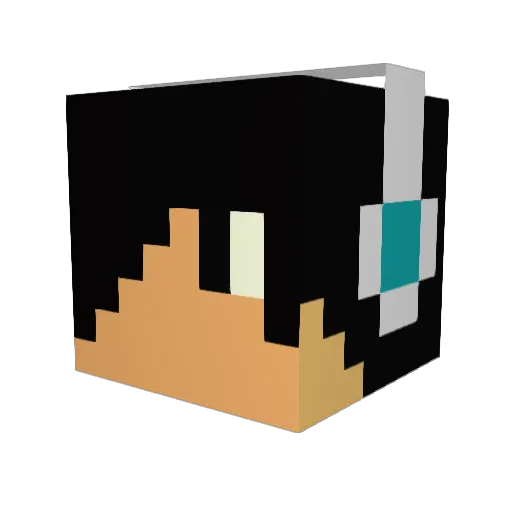 kaspermic Minecraft avatar head, 3D render