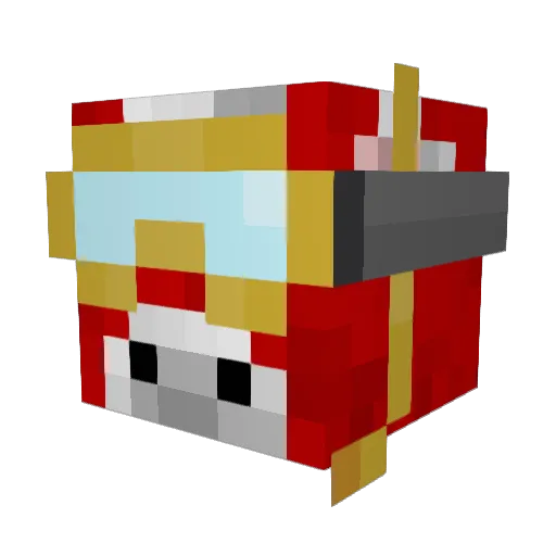 kaspok Minecraft avatar head, 3D render