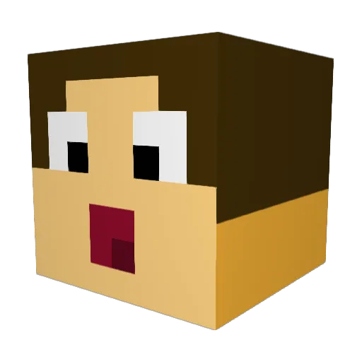 kaspucis Minecraft avatar head, 3D render
