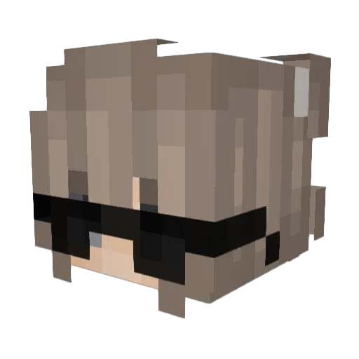 kassac Minecraft avatar head, 3D render