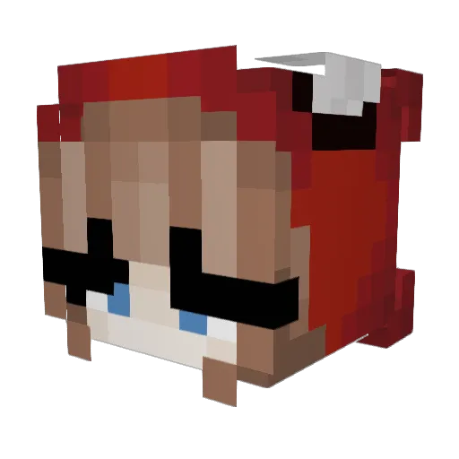 kasscarter_11 Minecraft avatar head, 3D render