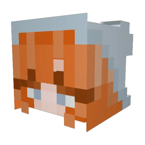 kassgonedeep Minecraft avatar head, 3D render