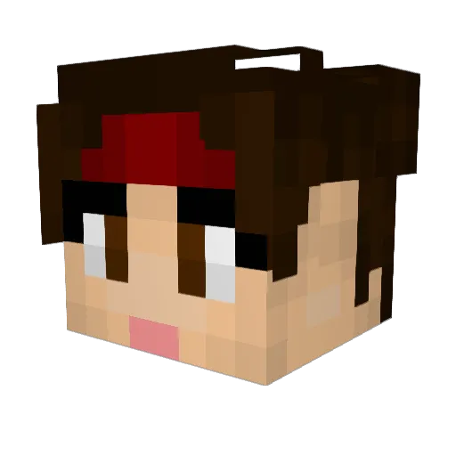 kasuinter Minecraft avatar head, 3D render