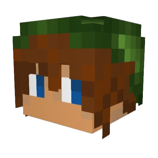 kasuma Minecraft avatar head, 3D render