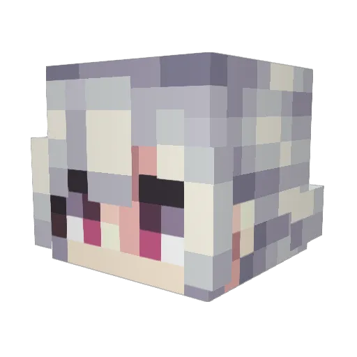 kasumilin Minecraft avatar head, 3D render
