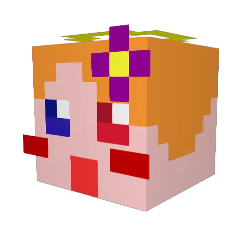 kasushi1 Minecraft avatar head, 3D render