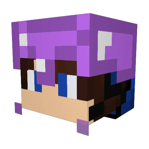 kaszankon Minecraft avatar head, 3D render