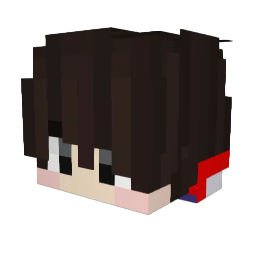 kaszxc Minecraft avatar head, 3D render
