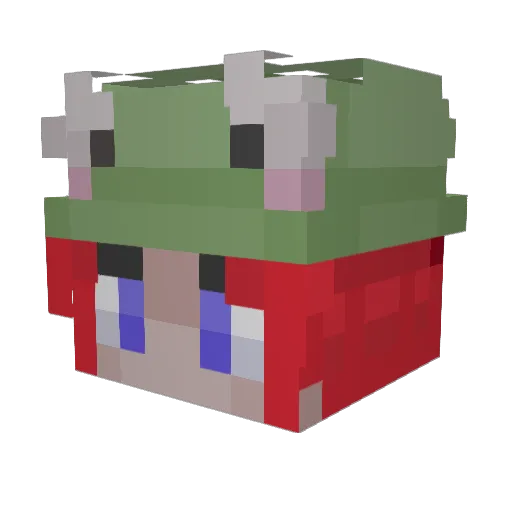 kat0hie Minecraft avatar head, 3D render