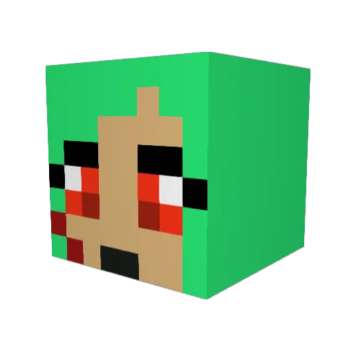 kat_03 Minecraft avatar head, 3D render