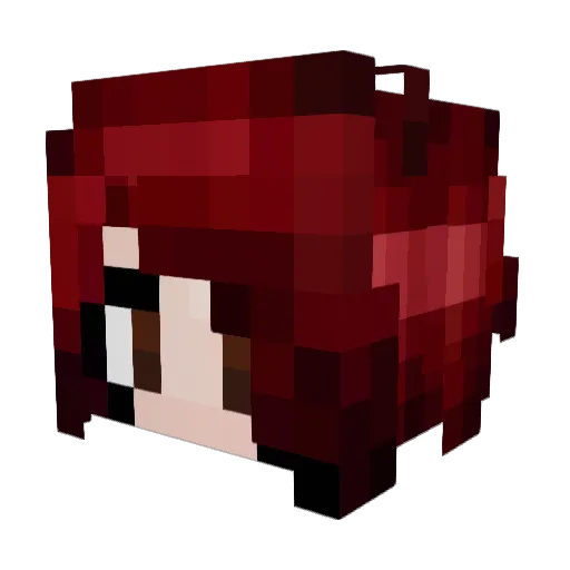 kat_moder Minecraft avatar head, 3D render