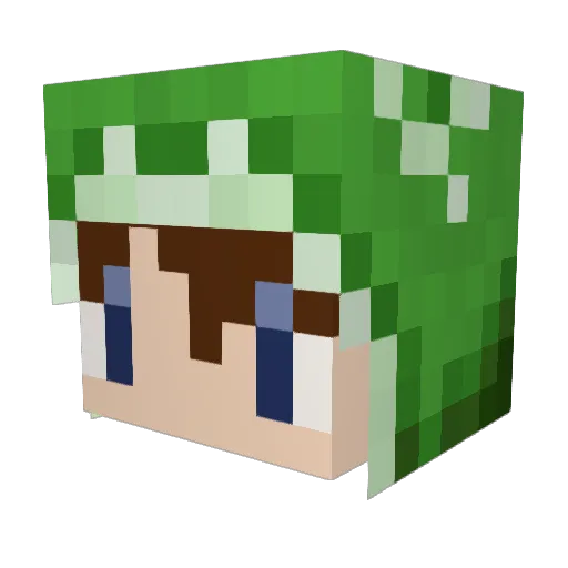 kata0510 Minecraft avatar head, 3D render