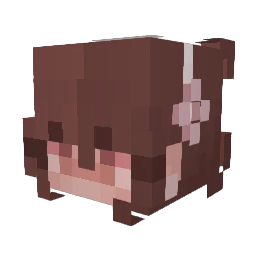 katabona Minecraft avatar head, 3D render