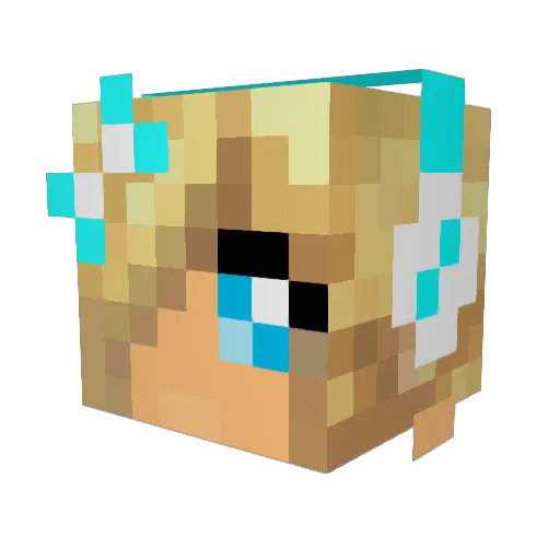 katace Minecraft avatar head, 3D render