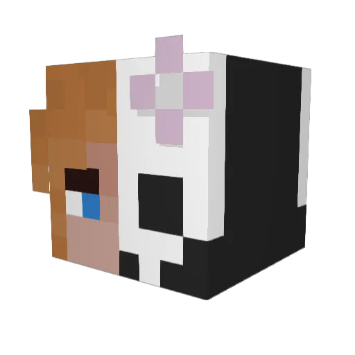 katacean Minecraft avatar head, 3D render