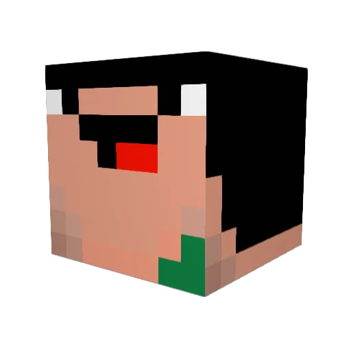 katametal Minecraft avatar head, 3D render