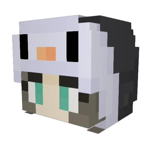 katanafae Minecraft avatar head, 3D render