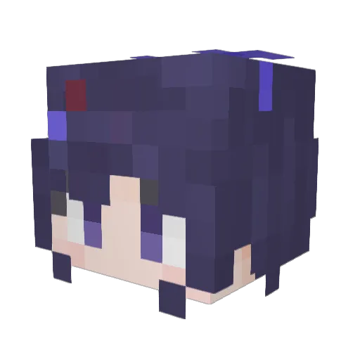 katanasama Minecraft avatar head, 3D render