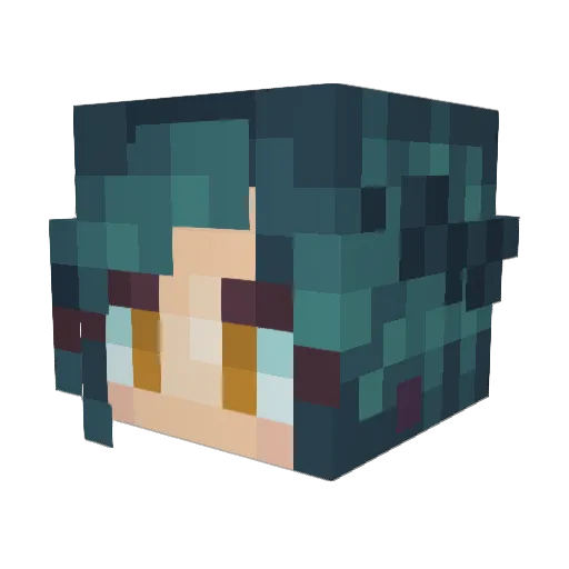 katatty Minecraft avatar head, 3D render