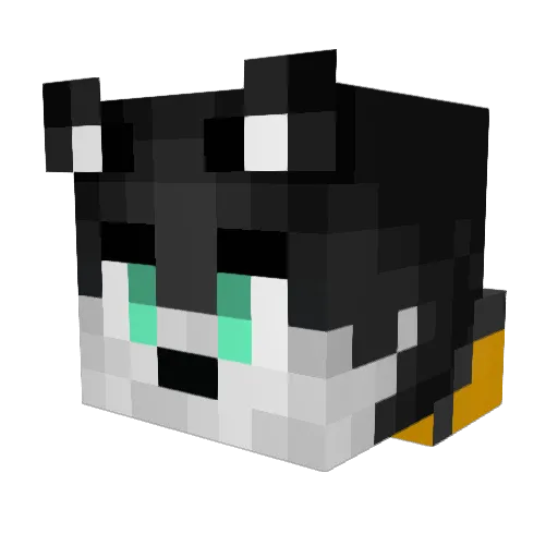 katatumuriEX Minecraft avatar head, 3D render
