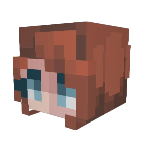 katchaa Minecraft avatar head, 3D render