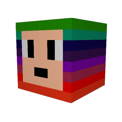 katchicken Minecraft avatar head, 3D render