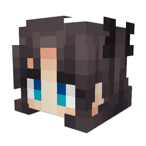 katdrea Minecraft avatar head, 3D render