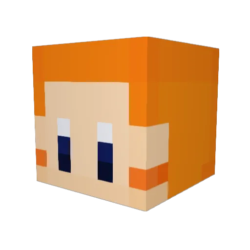 kate104 Minecraft avatar head, 3D render