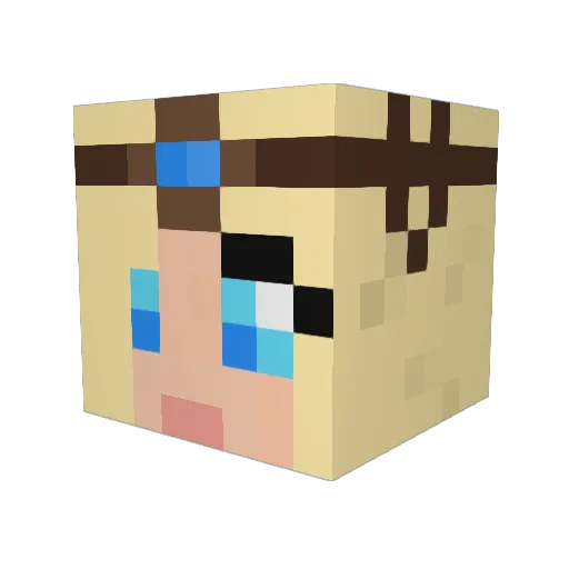 kate3321 Minecraft avatar head, 3D render