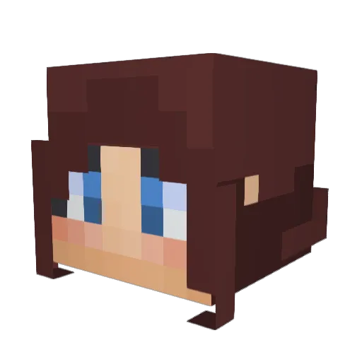 kateabear Minecraft avatar head, 3D render