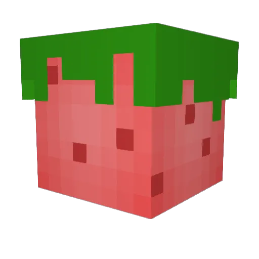 kateberry Minecraft avatar head, 3D render