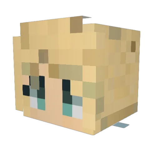 katebishopp Minecraft avatar head, 3D render