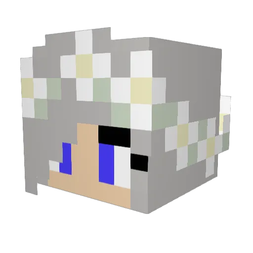 katecat_ Minecraft avatar head, 3D render