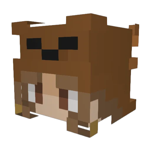 katee77 Minecraft avatar head, 3D render