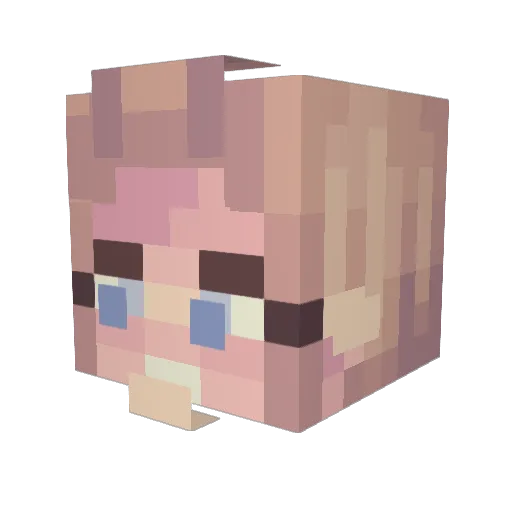kategalpal Minecraft avatar head, 3D render