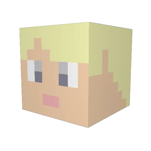 kateinabox Minecraft avatar head, 3D render