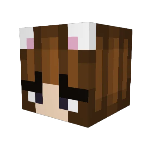 kateisacat Minecraft avatar head, 3D render