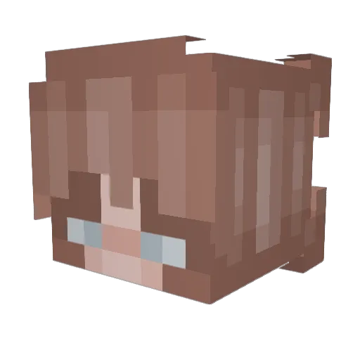 kateiscloudy Minecraft avatar head, 3D render