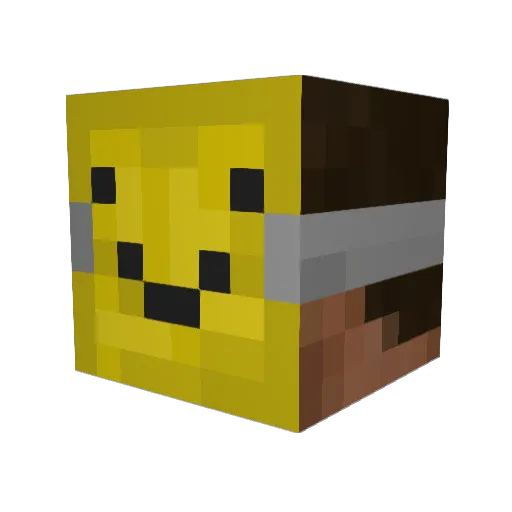 kateiy Minecraft avatar head, 3D render
