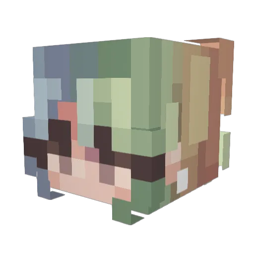 katekhai Minecraft avatar head, 3D render