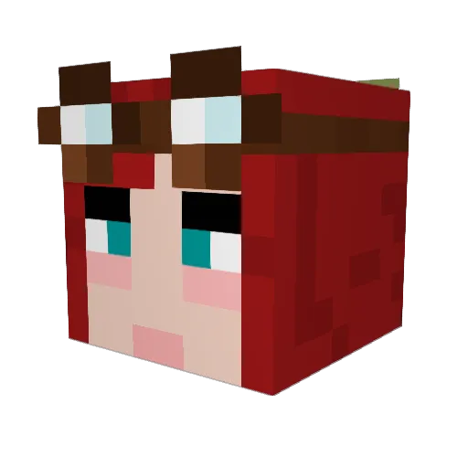 katerenok Minecraft avatar head, 3D render