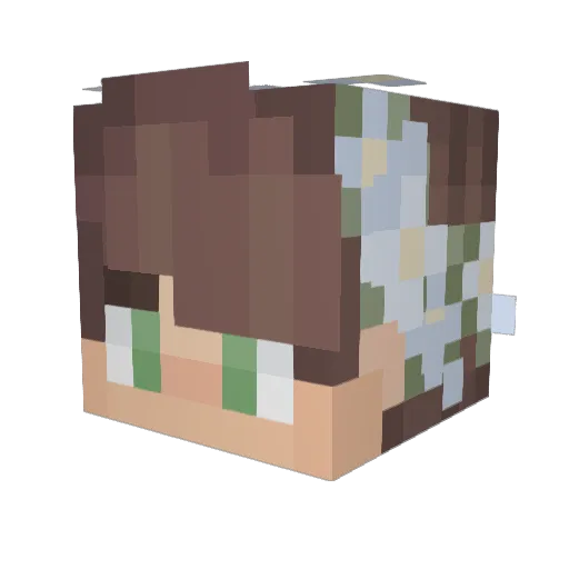 katerflower Minecraft avatar head, 3D render