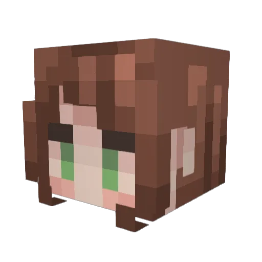 katetherobin Minecraft avatar head, 3D render