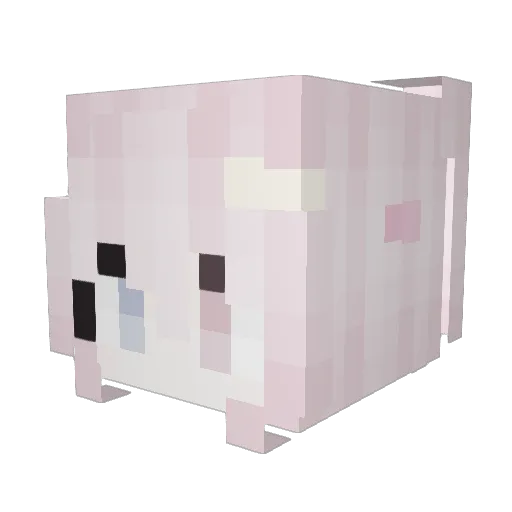 kateu Minecraft avatar head, 3D render
