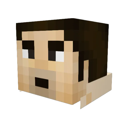 katewilly Minecraft avatar head, 3D render