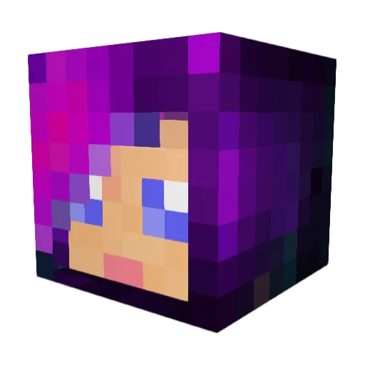 katewtf Minecraft avatar head, 3D render